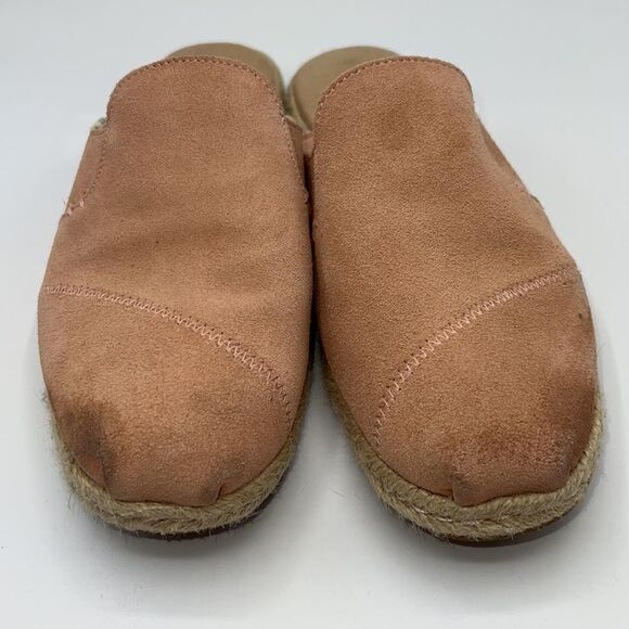 TOM’S Pink Suede Nova Espadrilles Loafer Mule-8 - Picture 3 of 9